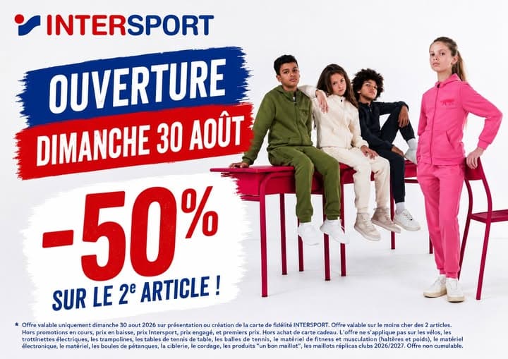 -50% sur 2ème article