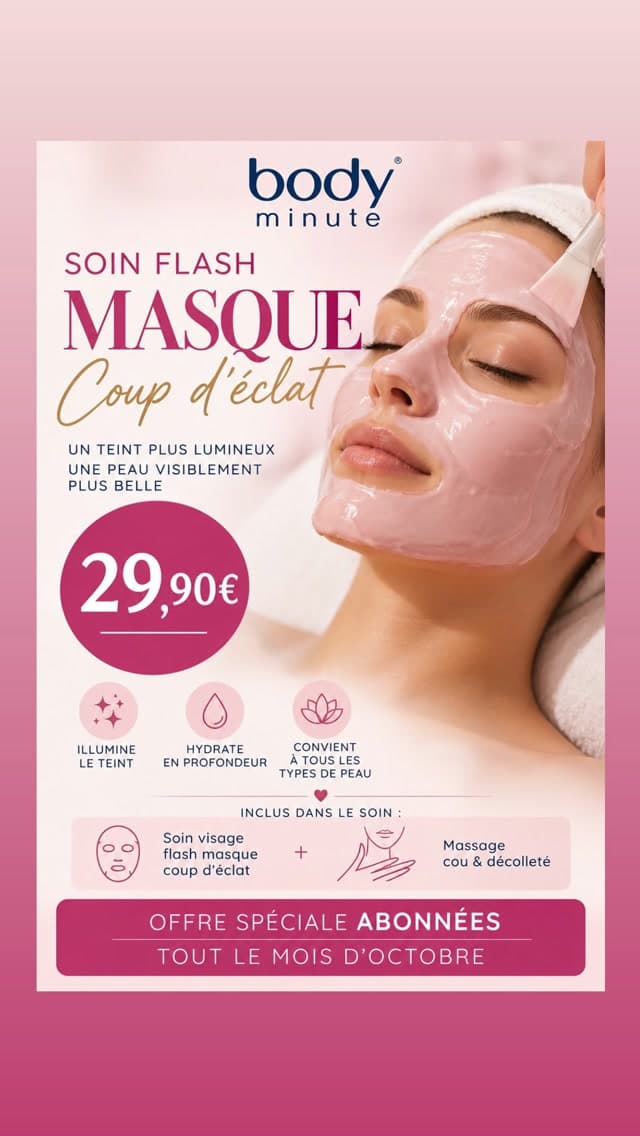 Offre spéciale masque éclat pour les abonnées