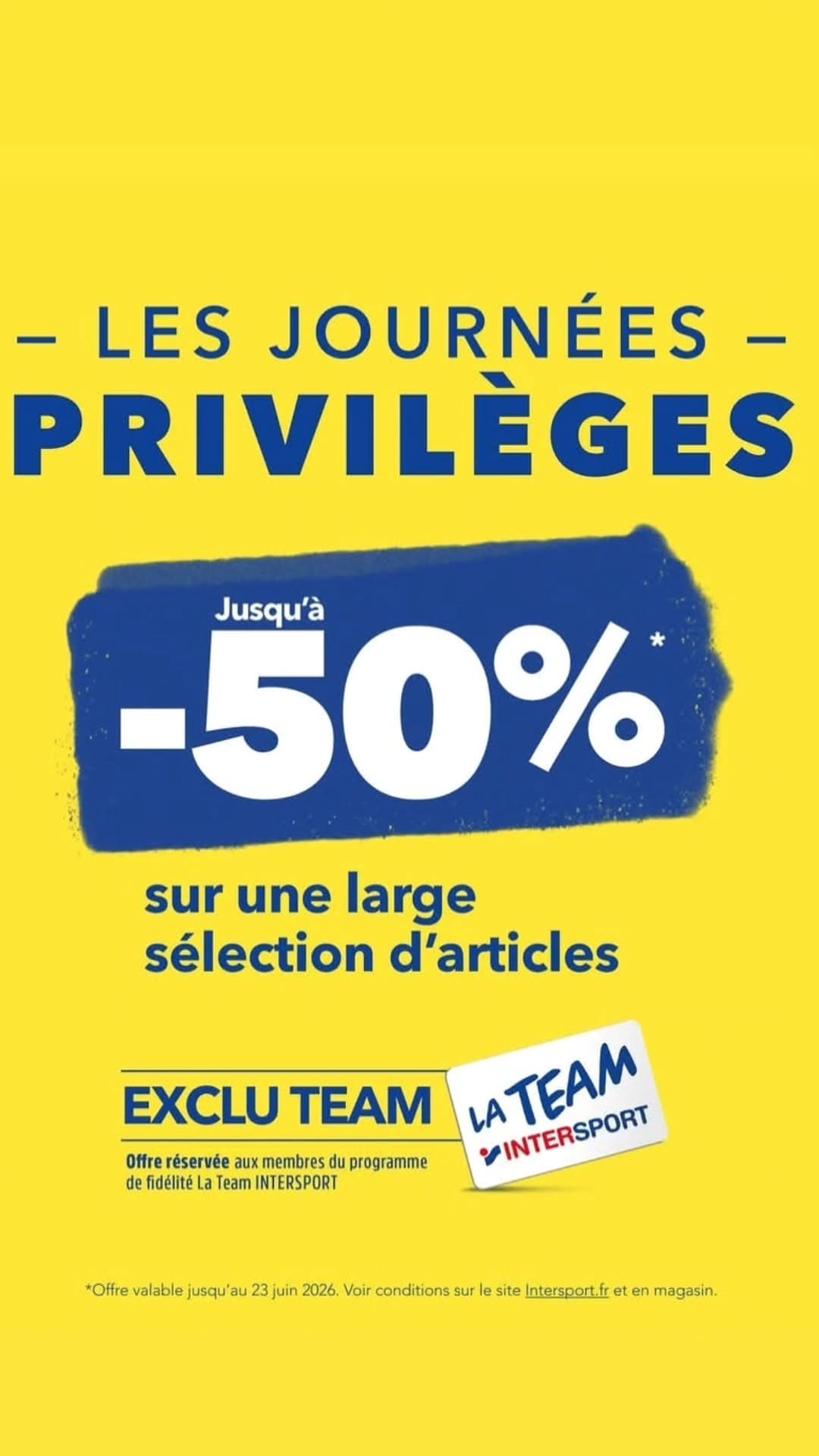 Journées Privilèges Intersport