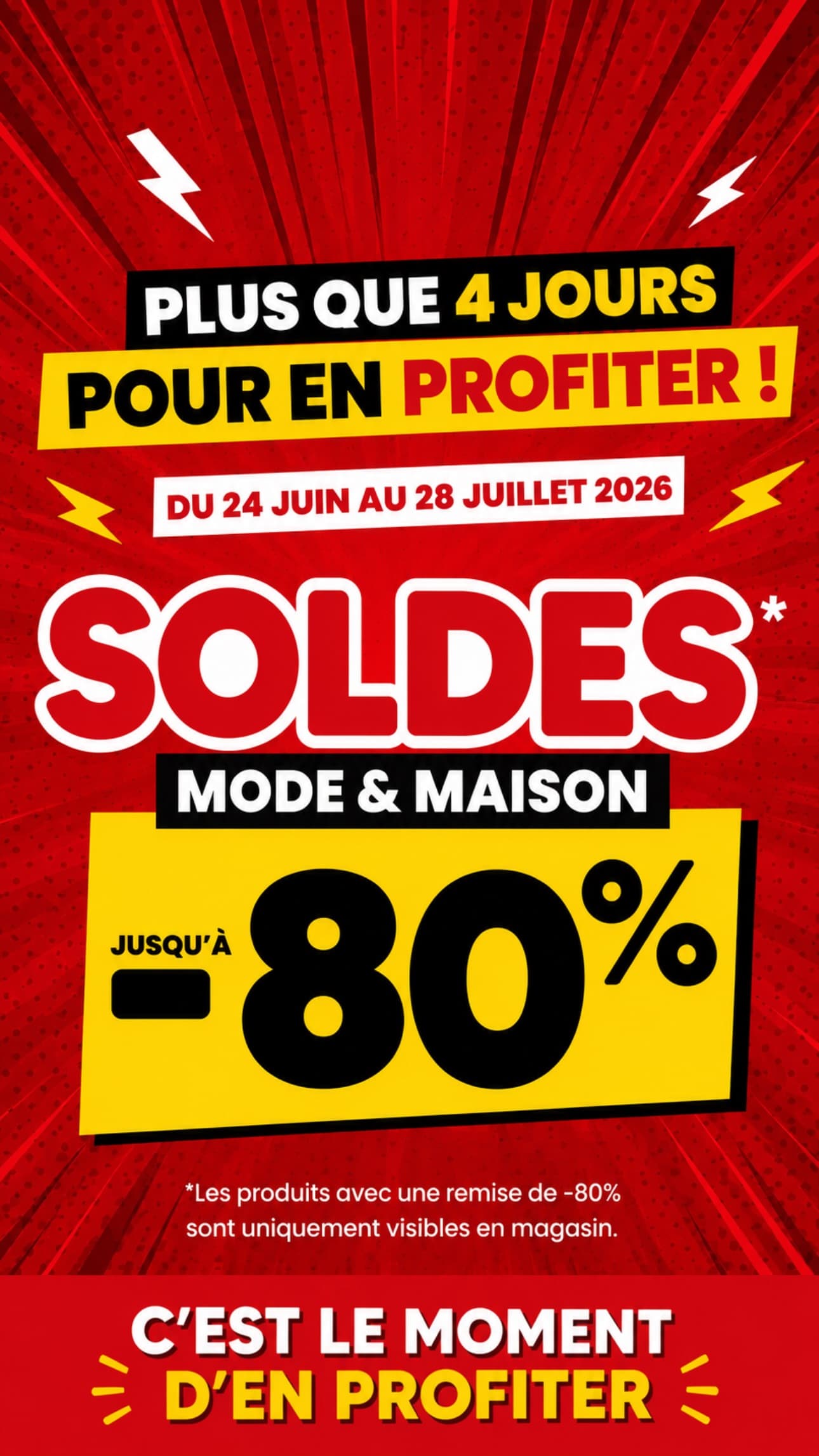 Soldes prolongées -80%