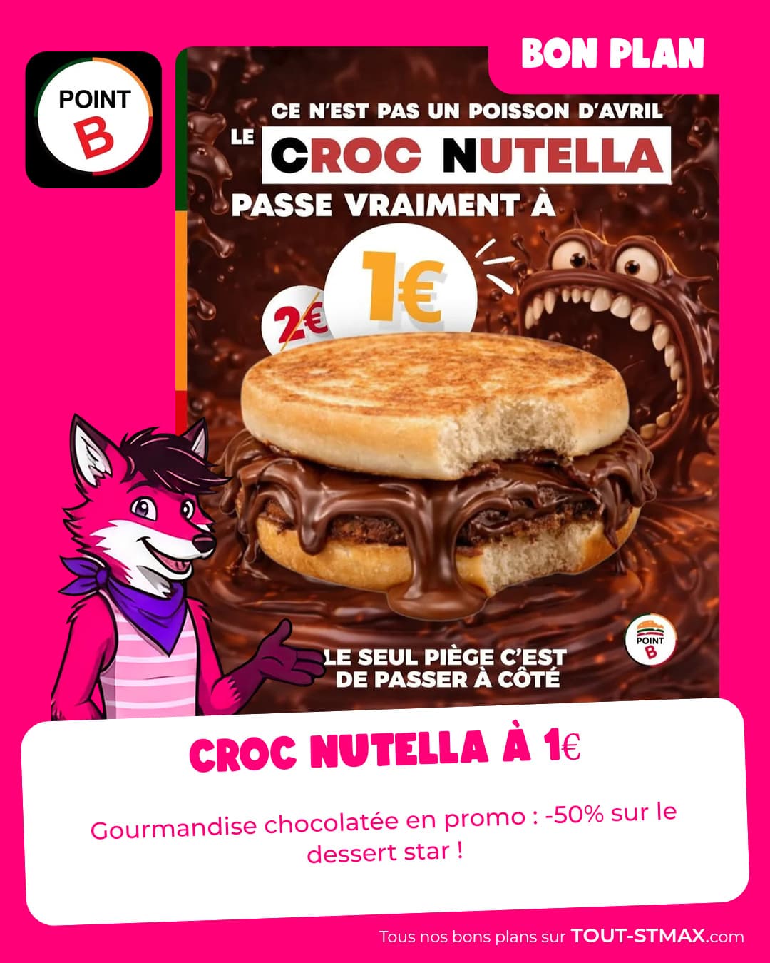 Croc Nutella à 1€