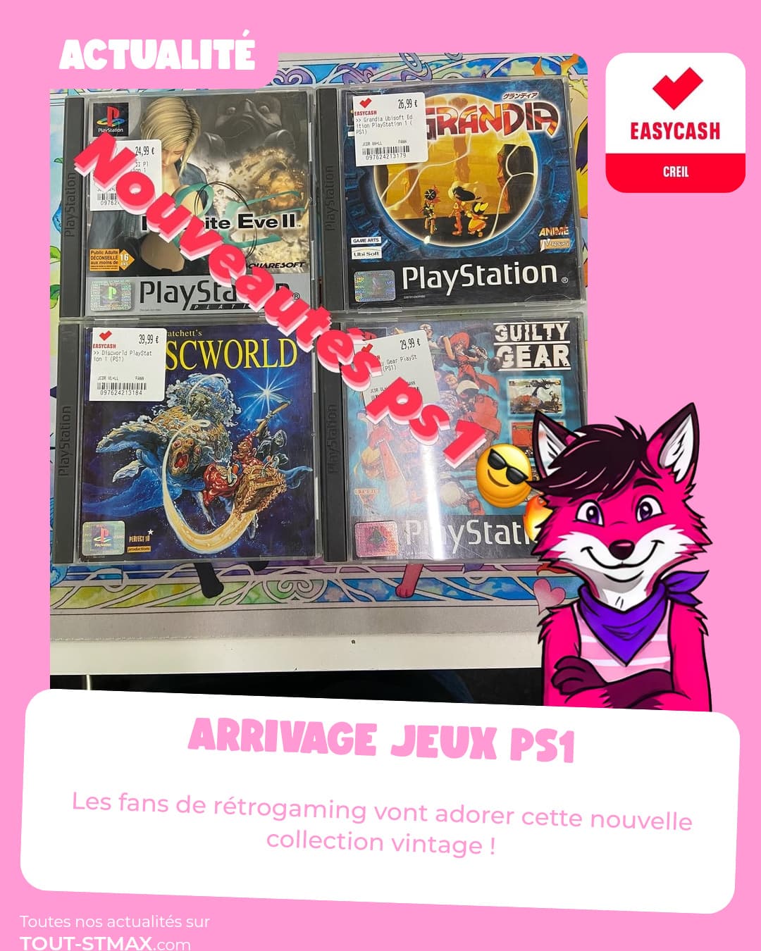 Arrivage jeux PS1