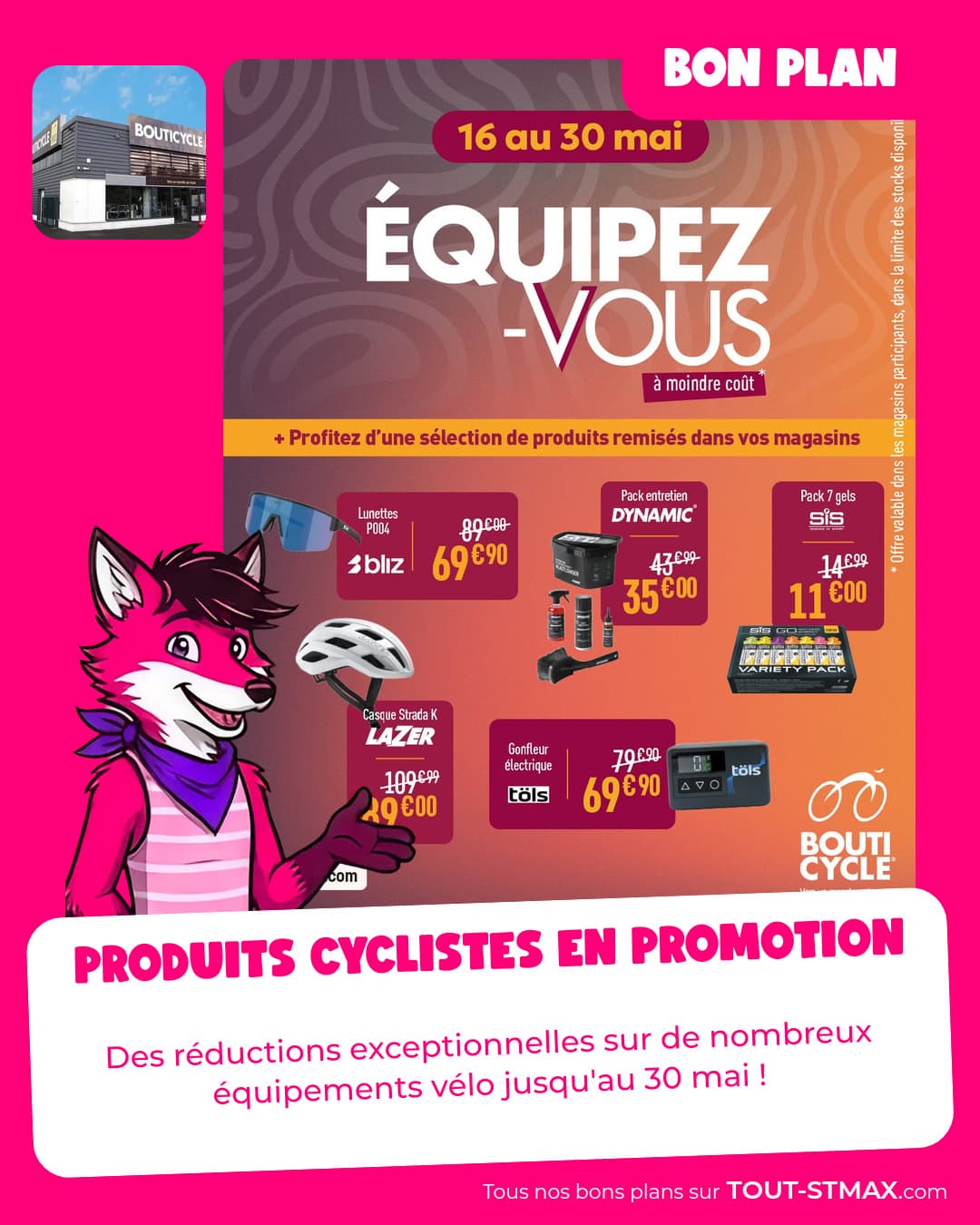 Produits cyclistes en promotion