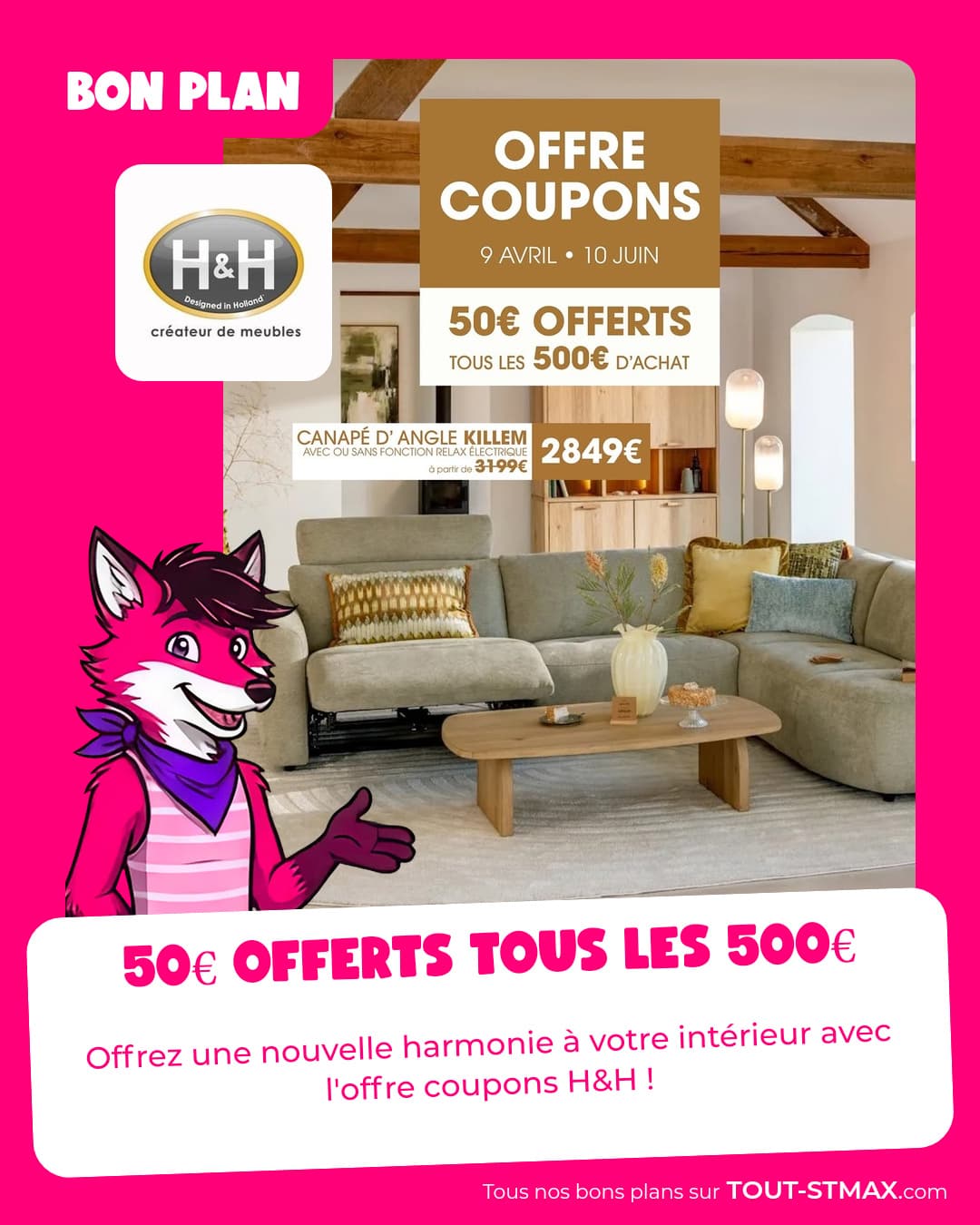 50€ offerts tous les 500€