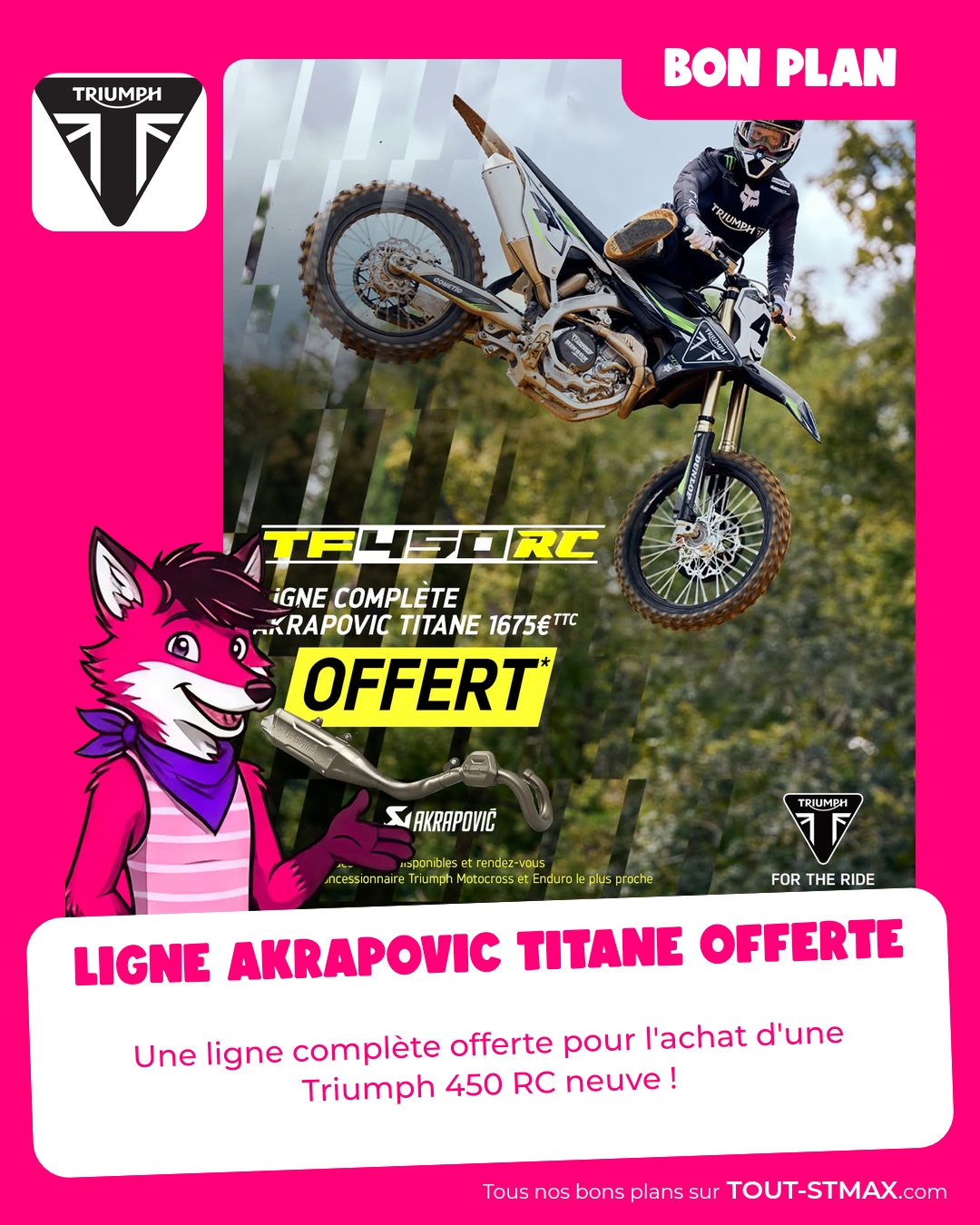 Ligne Akrapovic titane offerte