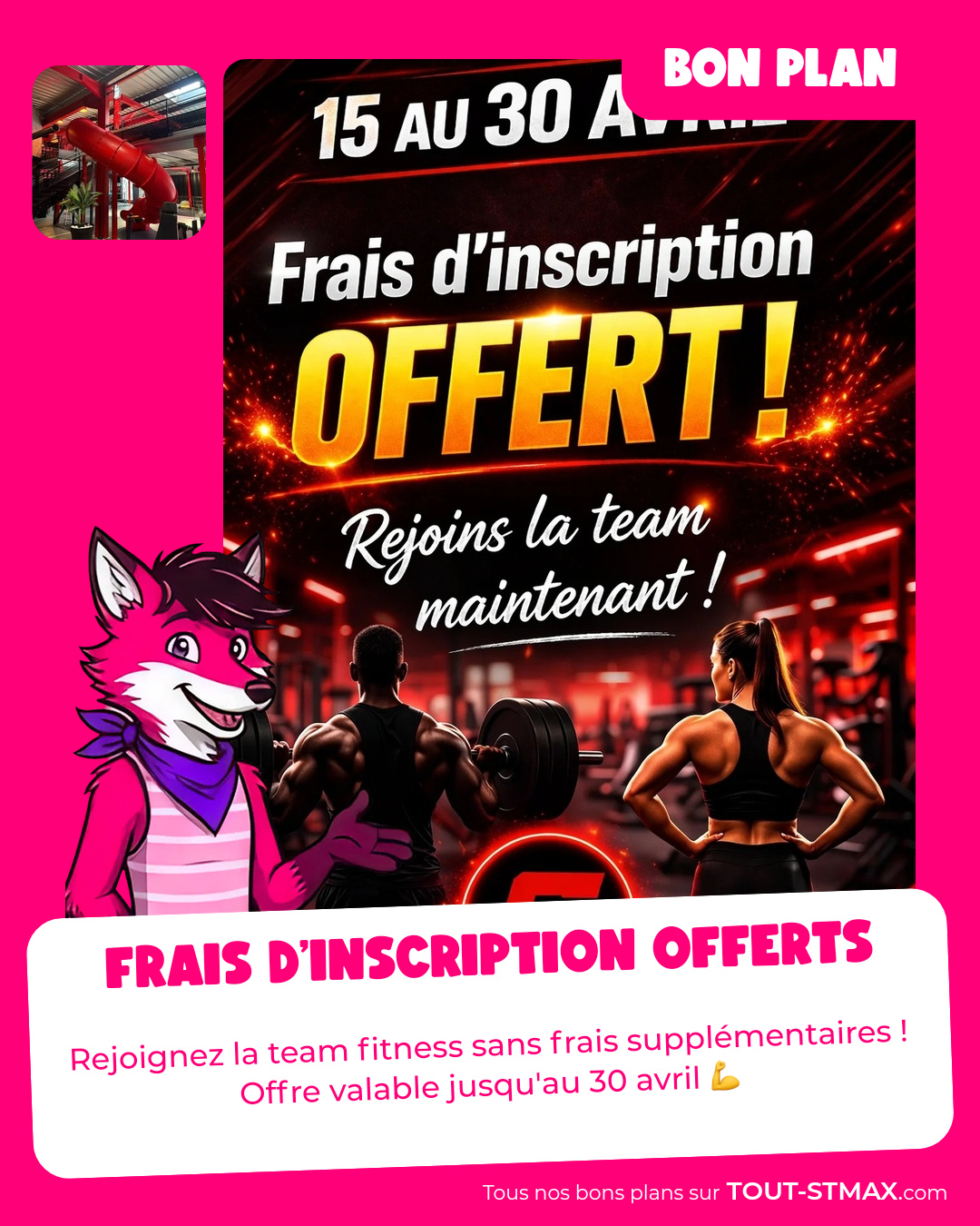 Frais d'inscription offerts