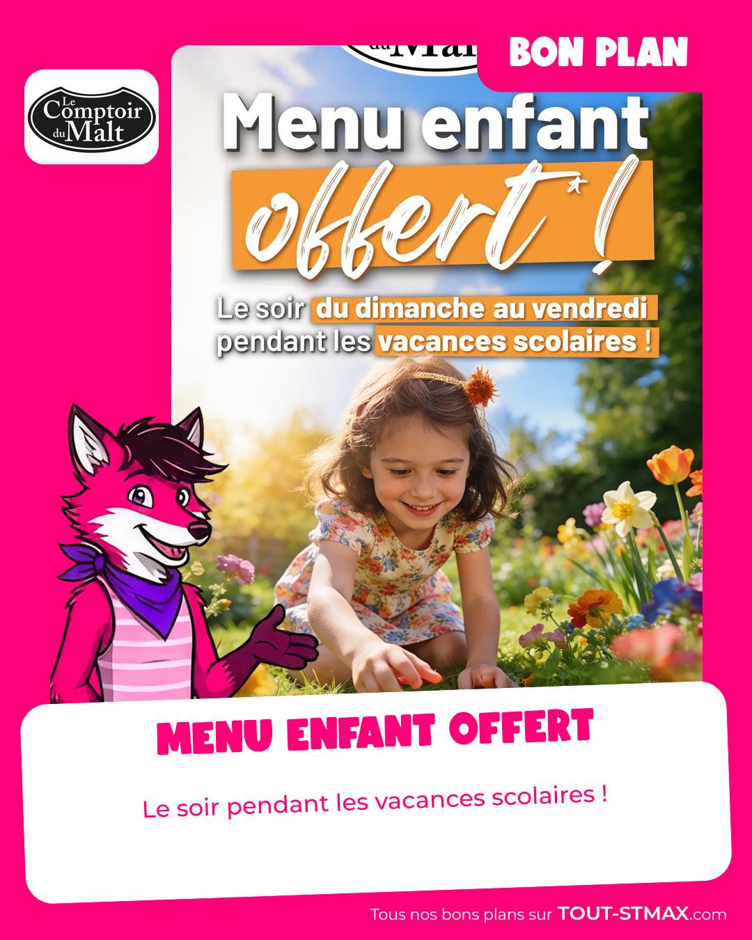 Menu enfant offert