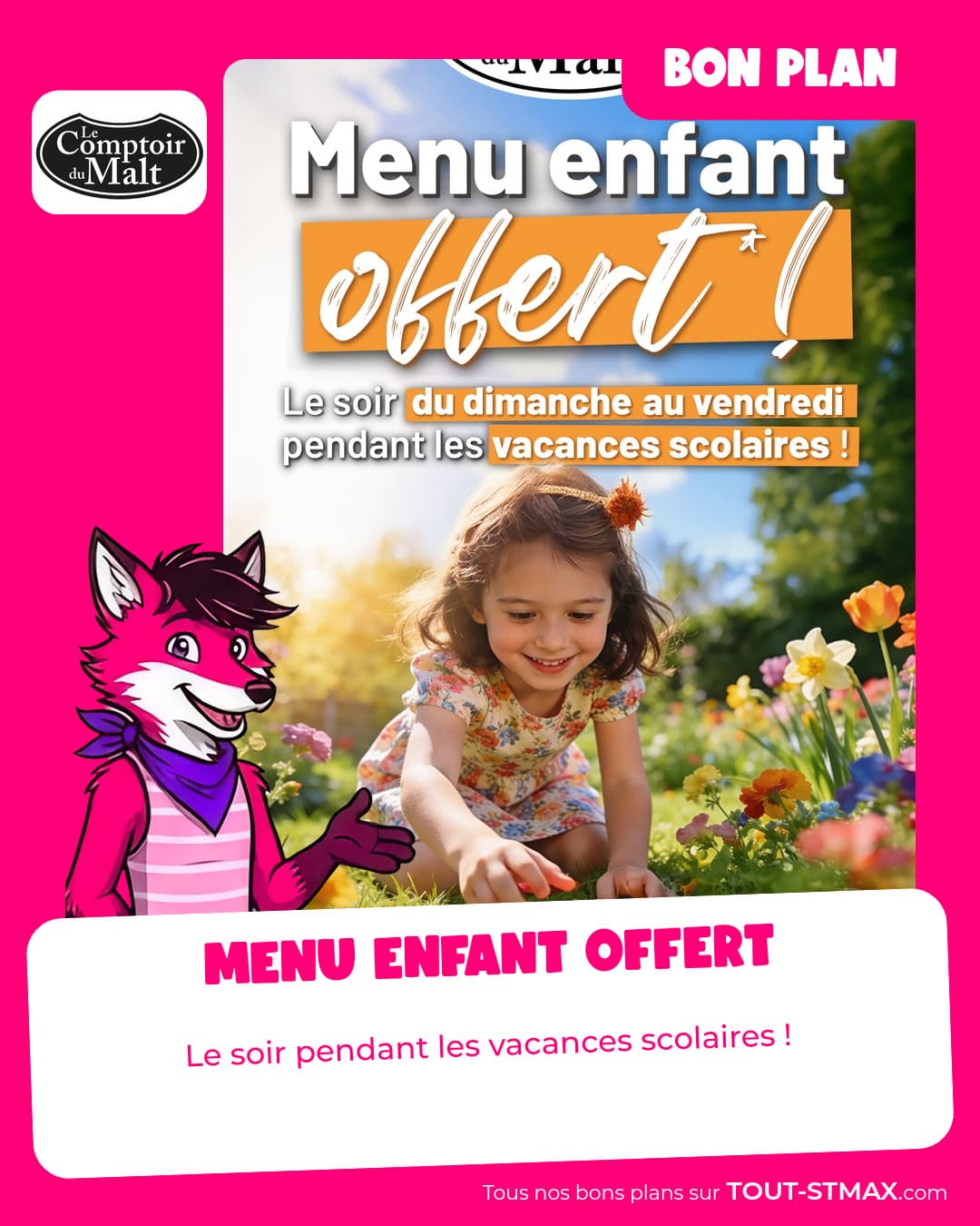 Menu enfant offert