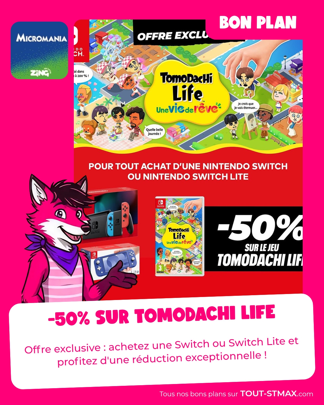-50% sur Tomodachi Life