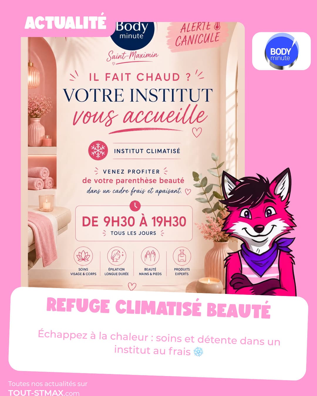 Refuge climatisé beauté