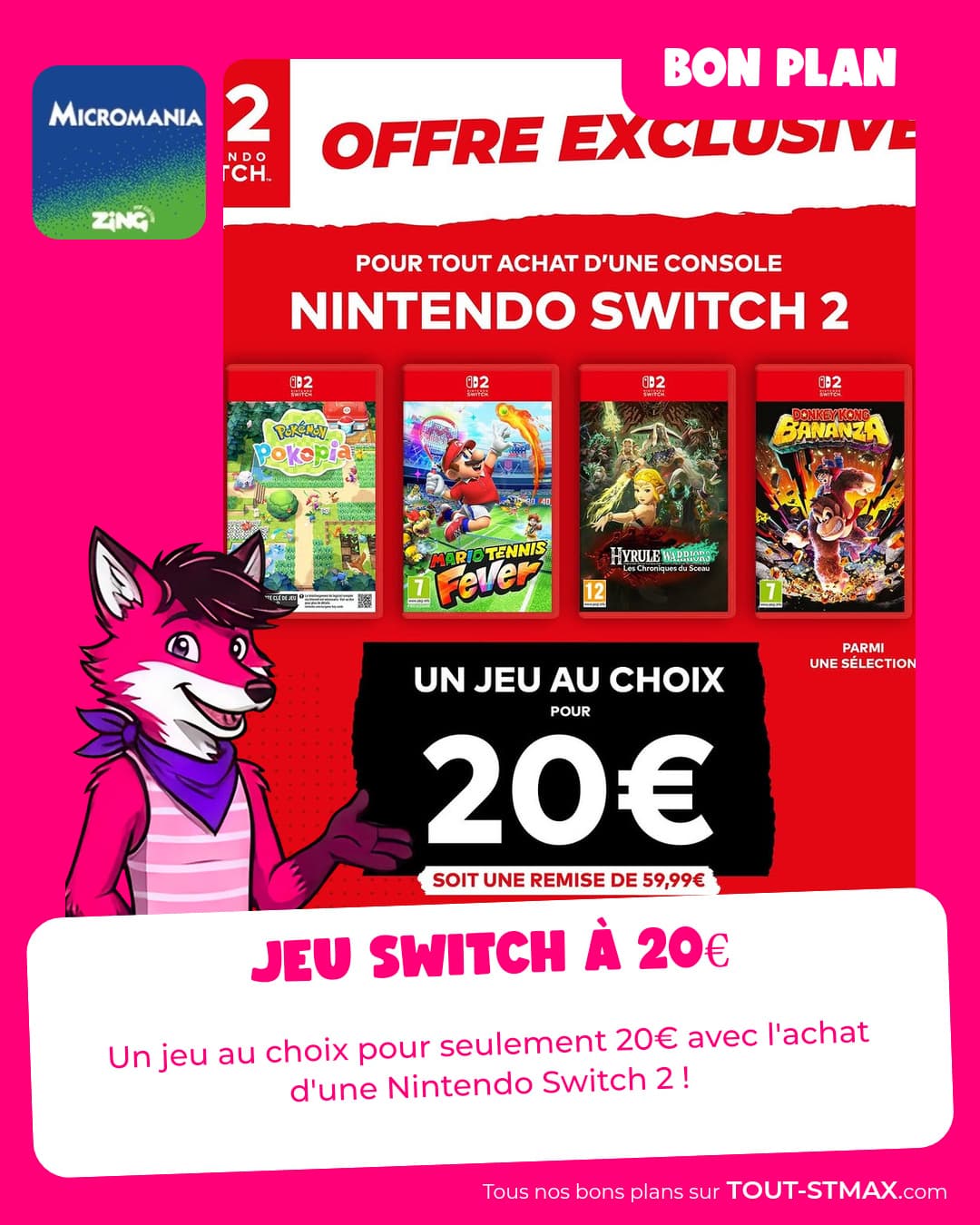 Jeu Switch à 20€