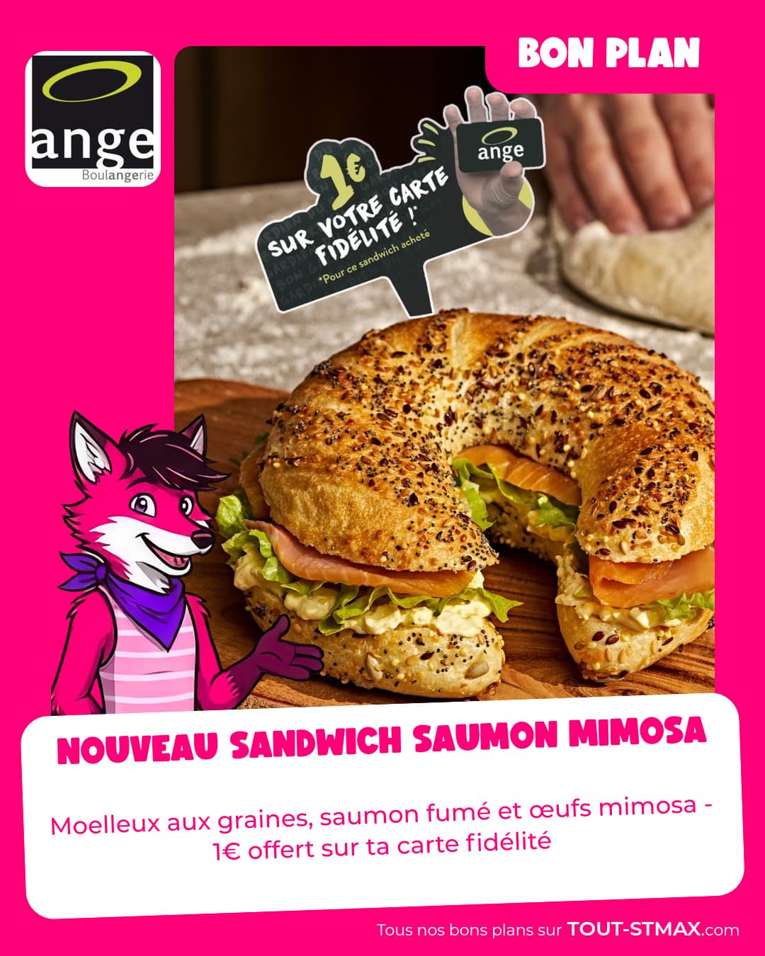 Nouveau Sandwich Saumon Mimosa