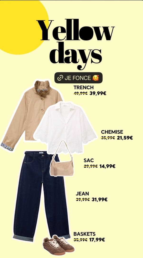 Yellow Days chez Cache Cache : jusqu'à -50%