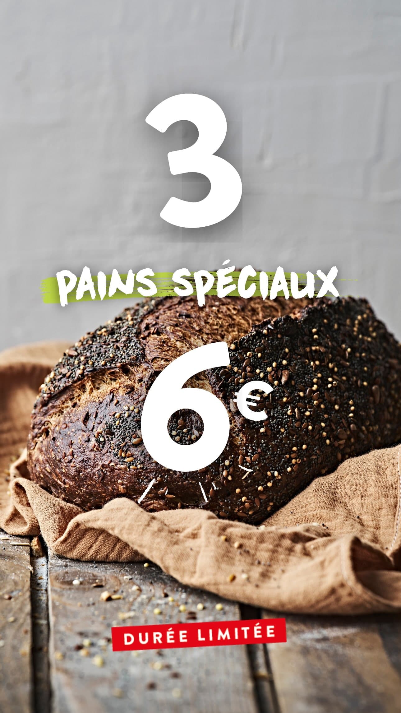 Offre spéciale pains