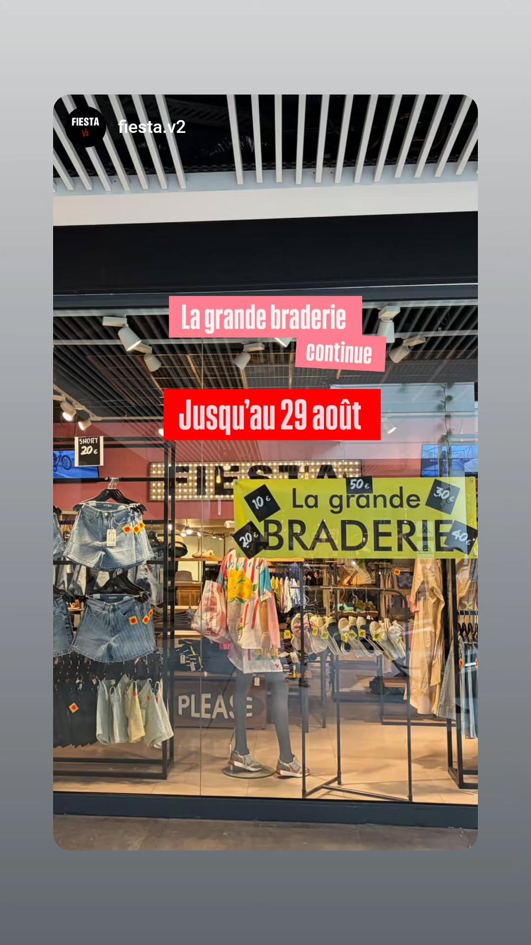 Braderie jusqu'au 29 août