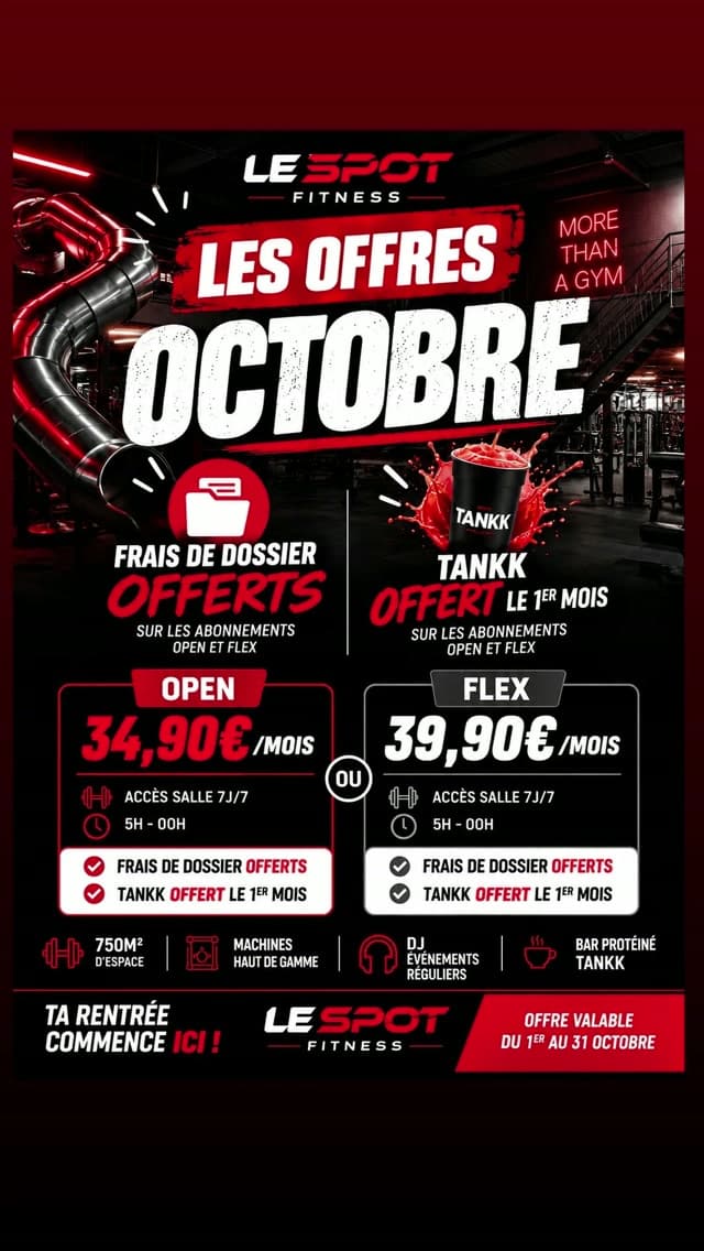 Offres Octobre Fitness