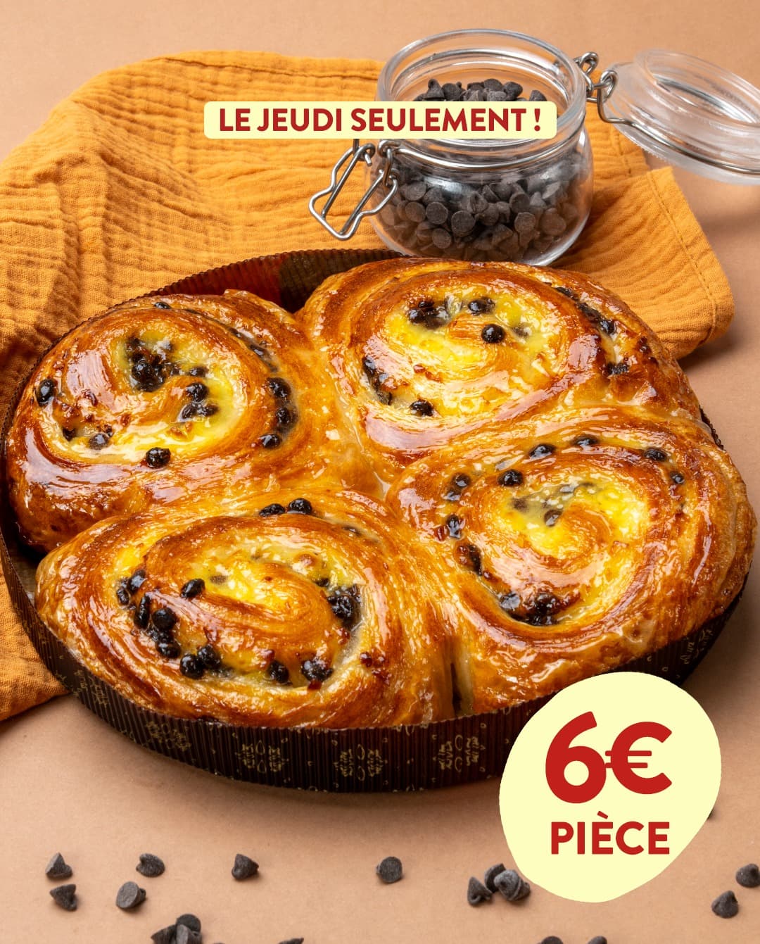 Brioche Royale aux pépites le jeudi uniquement