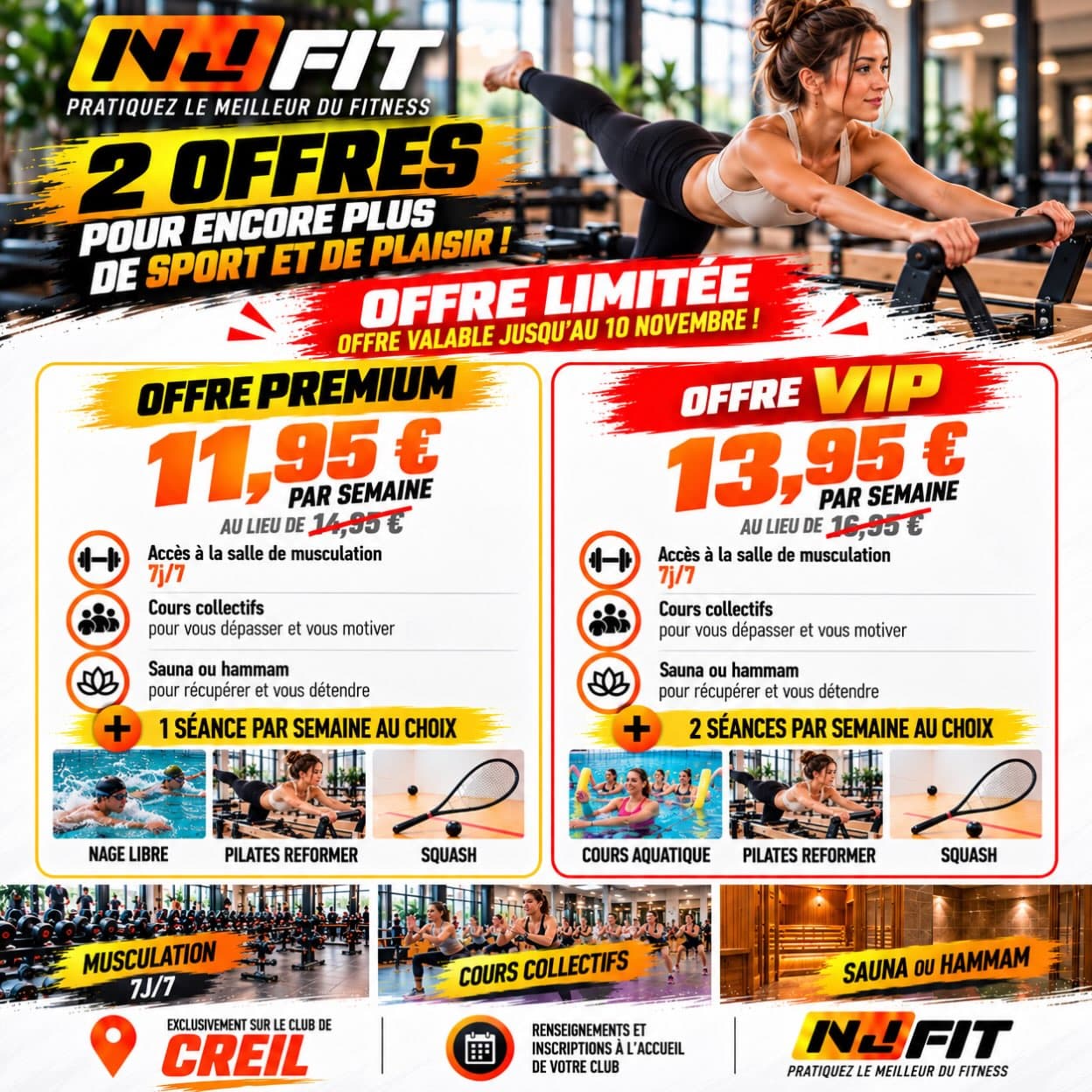 Offres fitness à prix mini