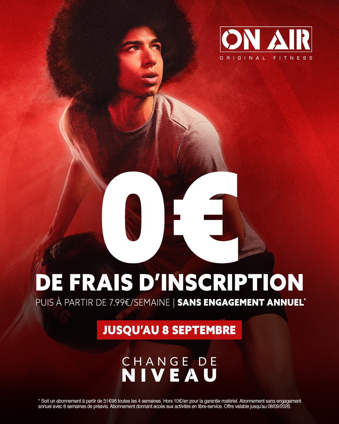 Frais d'inscription offerts