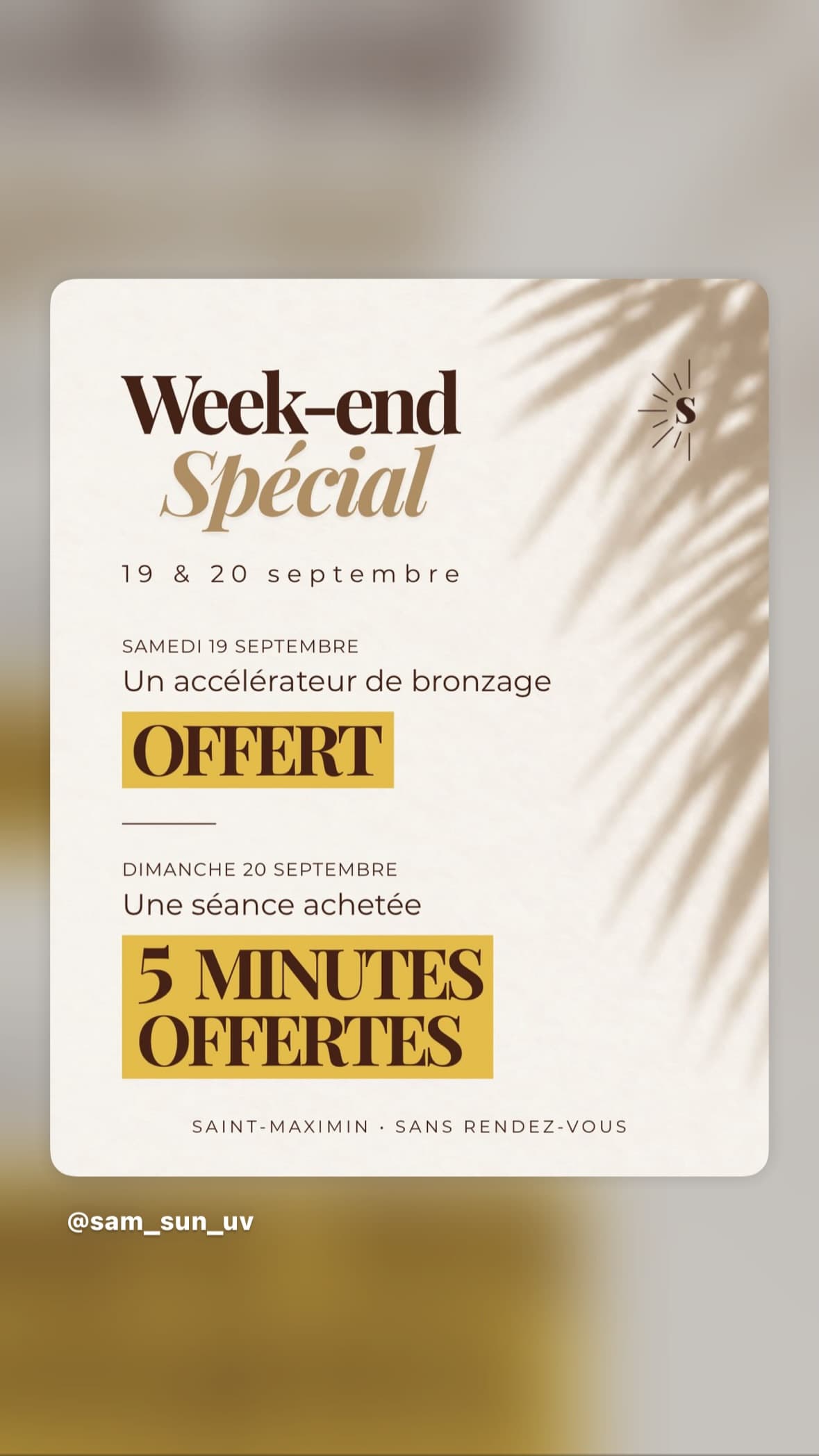 Week-end Spécial Bronzage